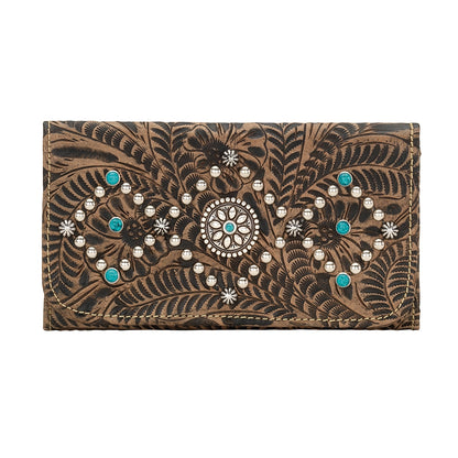 AMERICAN WEST Canyon Creek Tri-fold Wallet - Golden Tan