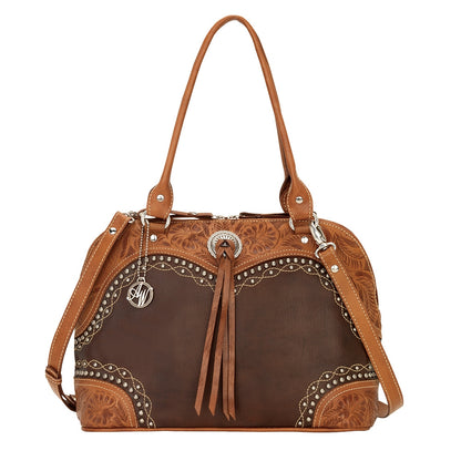 AMERICAN WEST Chestnut Ridge Zip-Around Satchel/Crossbody Bag