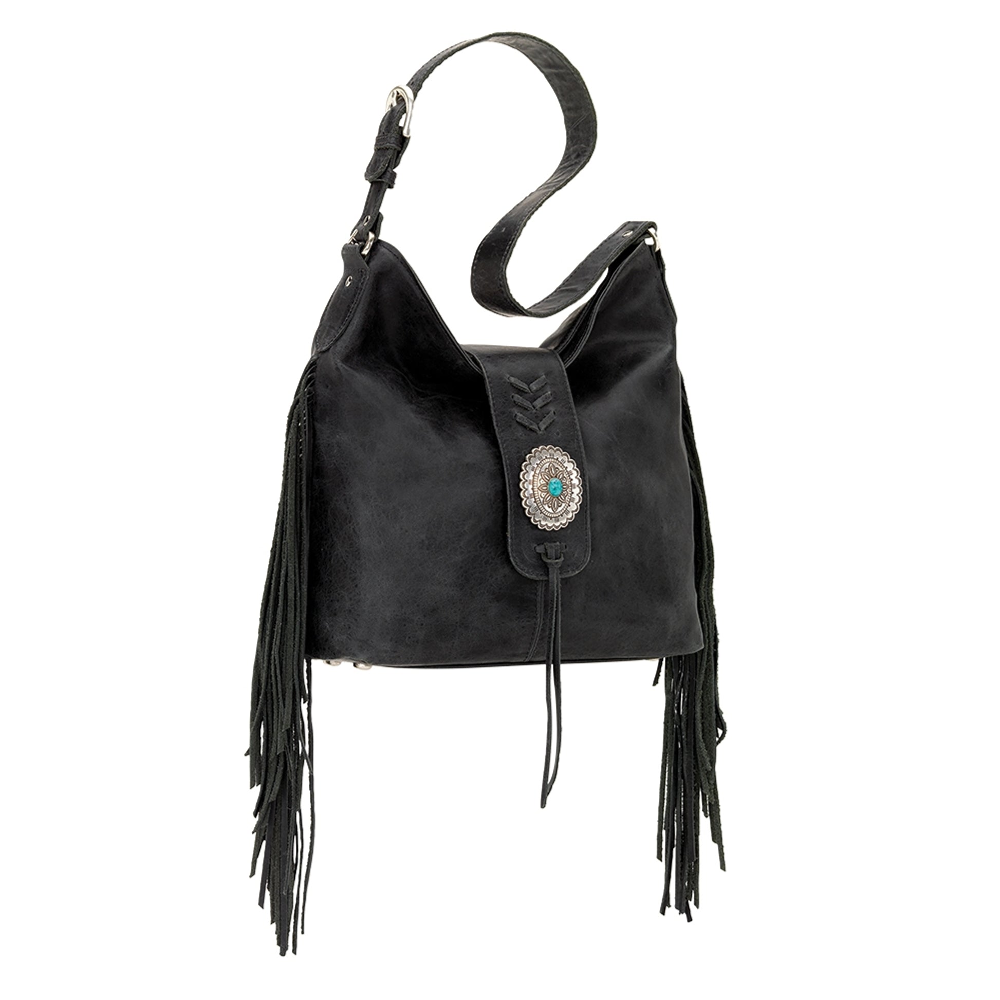 AMERICAN WEST Seminole Soft Slouch Shoulder Bag - Charcoal