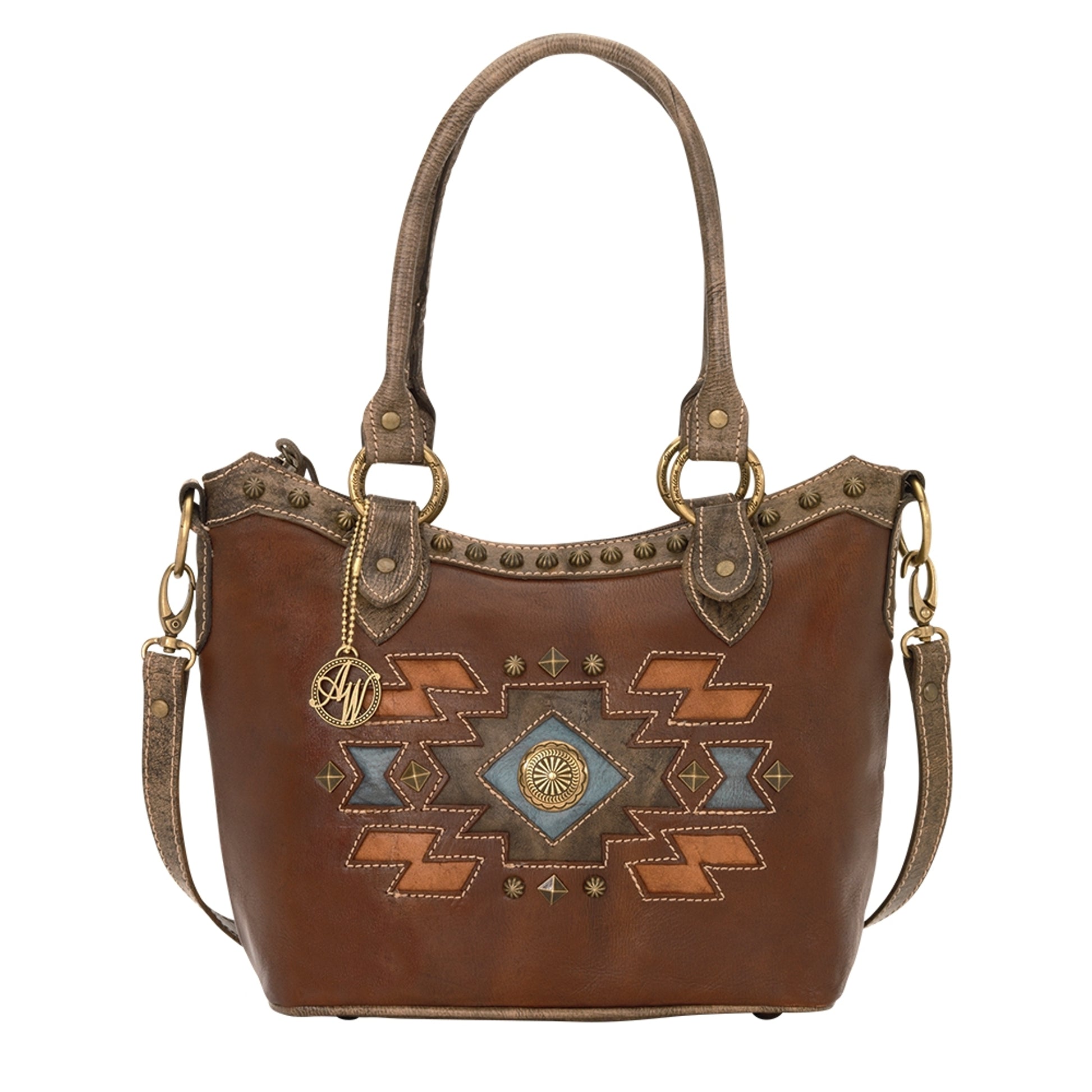 AMERICAN WEST Zuni Passage Convertible Zip Top Bucket Tote
