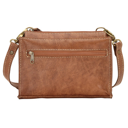 AMERICAN WEST Zuni Passage Small Crossbody Bag/Wallet - Tan