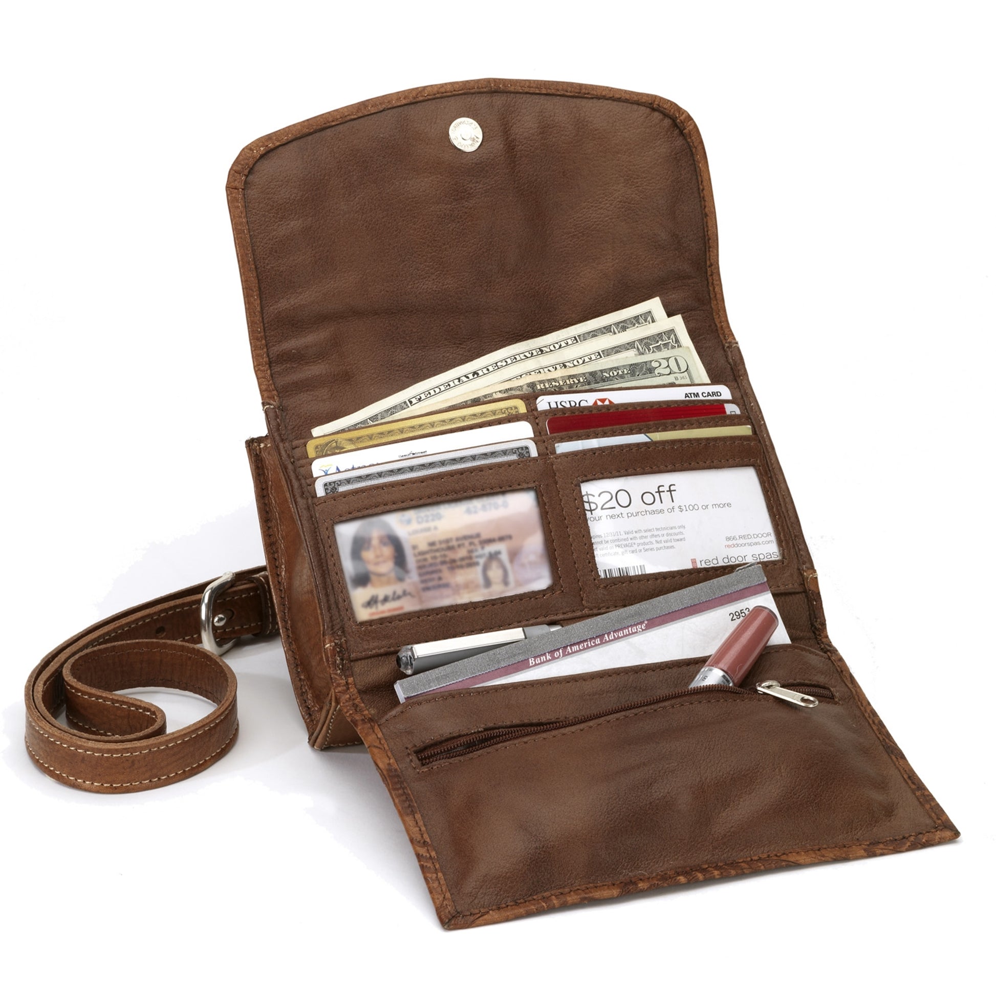 AMERICAN WEST Zuni Passage Small Crossbody Bag/Wallet - Tan