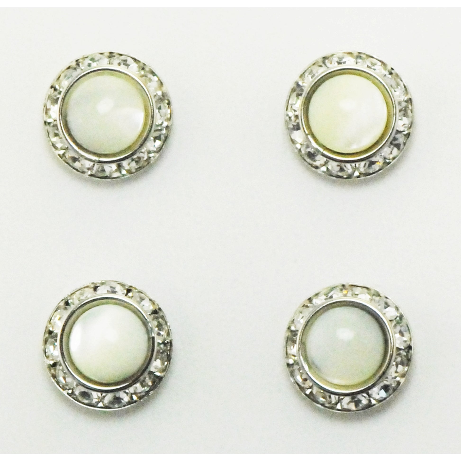 Western Edge Magnet Number Set Of 4 Pins, Pearl Crystals