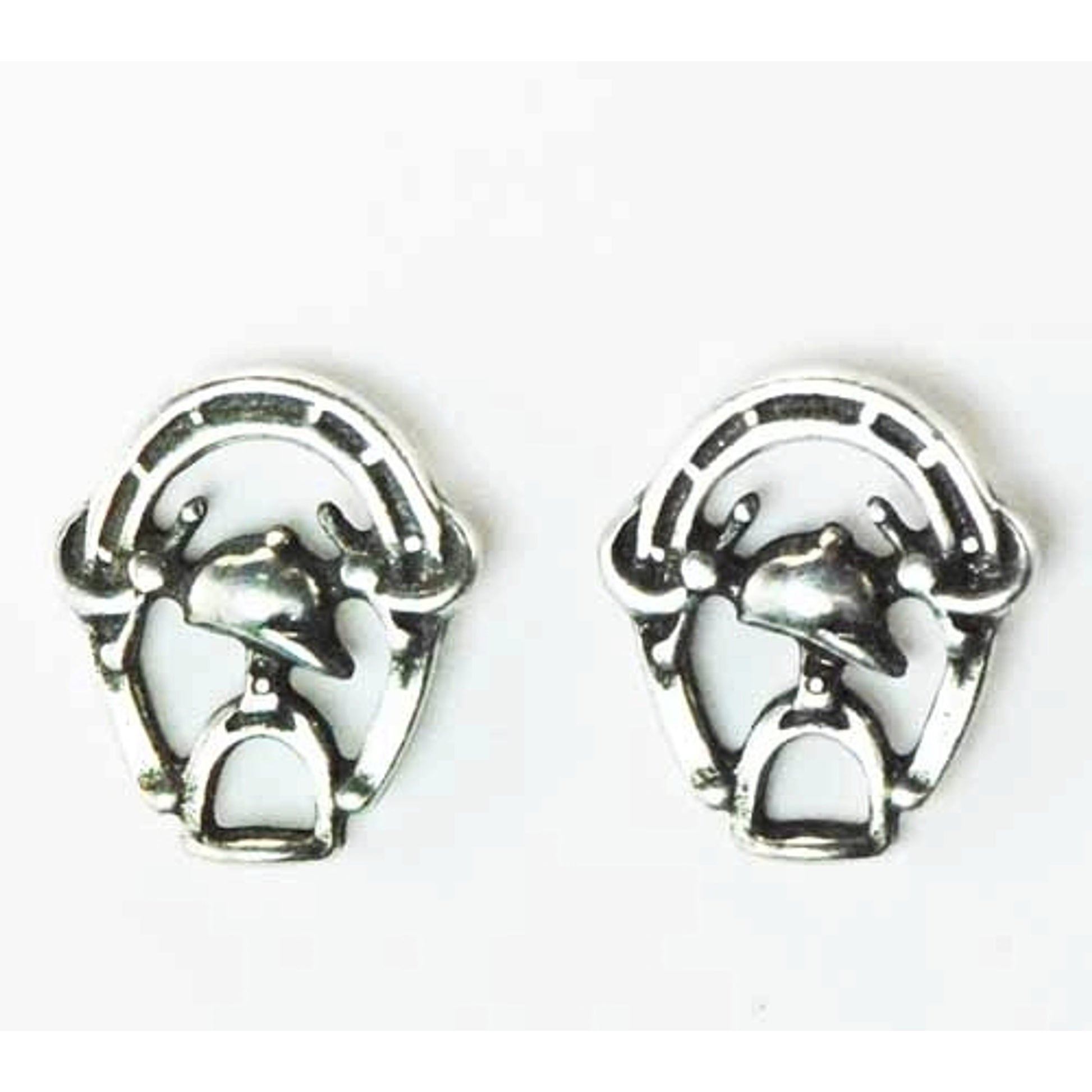 Finishing Touch Horse Shoe With Stirrup & Hat Earrings