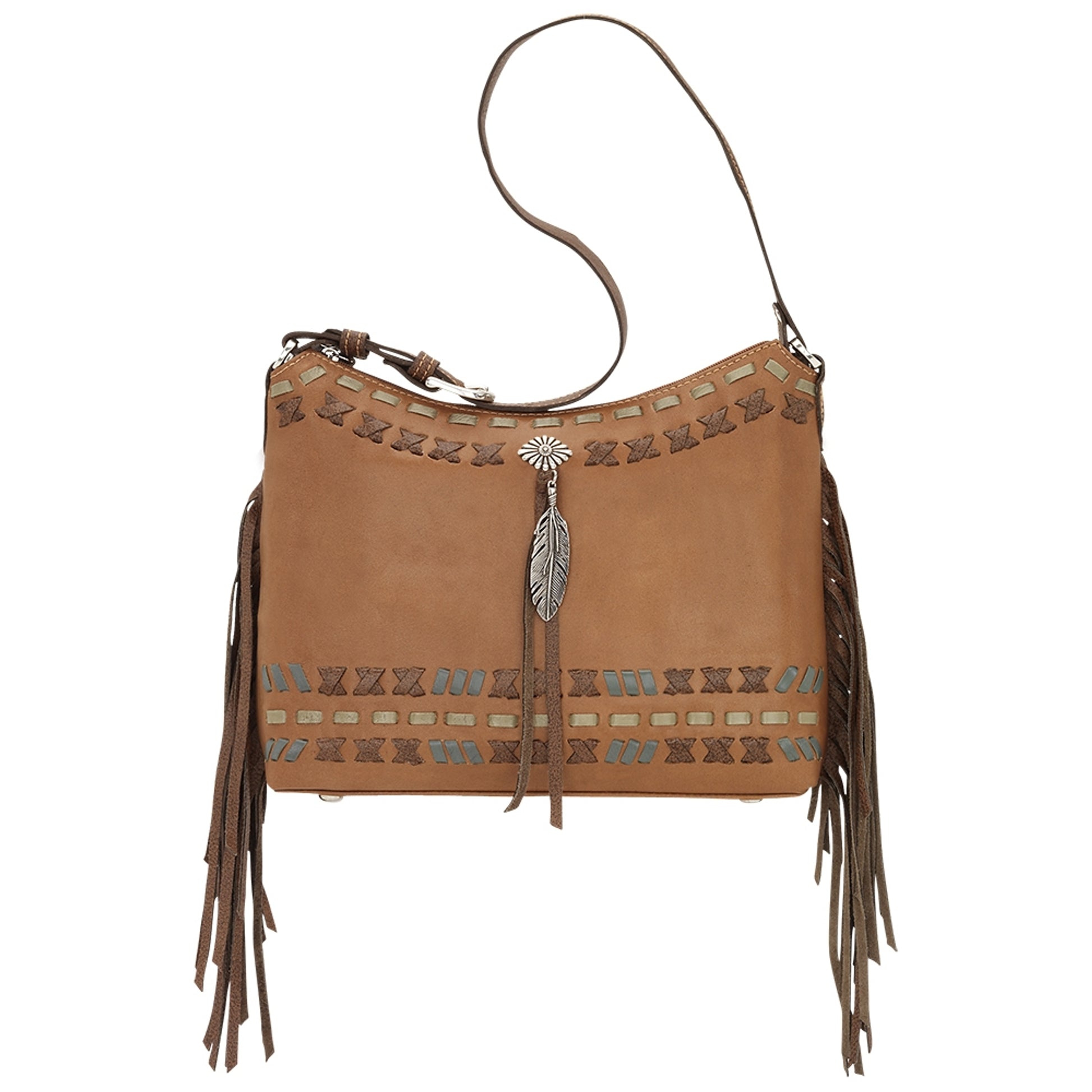 American West Mohican Melody Zip Top Shoulder Bag
