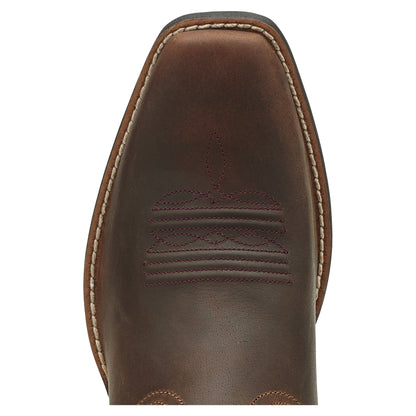 Ariat Ladies Round Up Square Toe Boots - Powder Brown