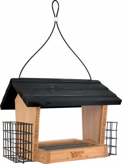 Natures Way Hopper Feeder Bambo With Suet Cages