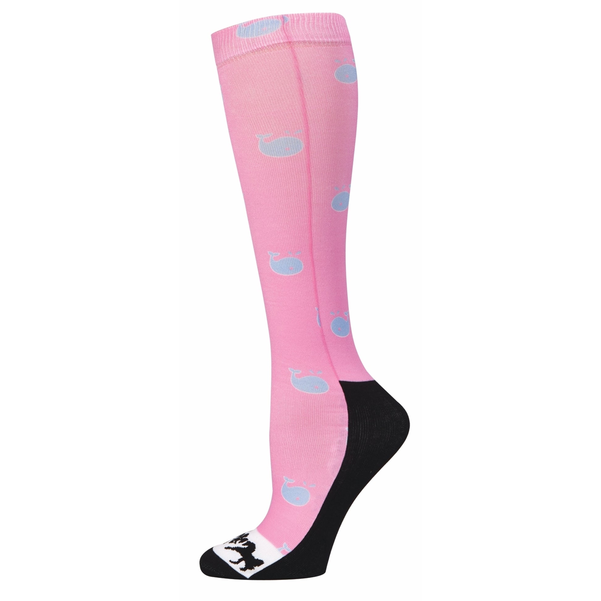 Equine Couture Lady Whales Half Pad Boot Socks Blu