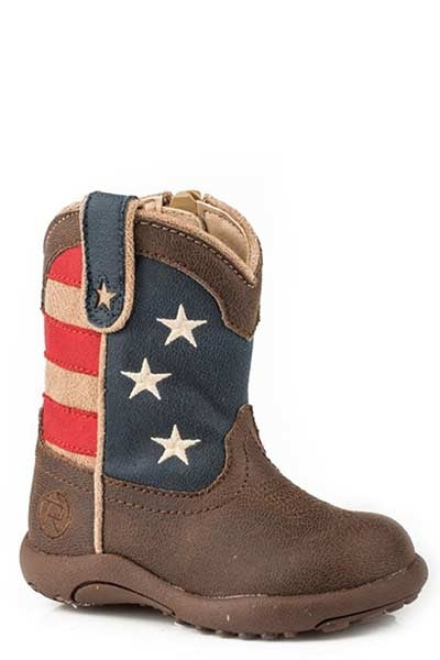 Roper Cowbabies Amercan Flag Shaft Boots