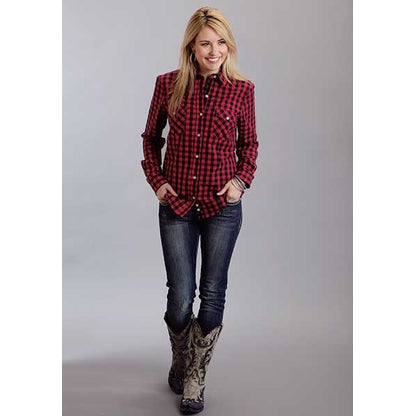 Stetson Ladies Fall II Buffalo Check Long Sleeve Snap Shirt