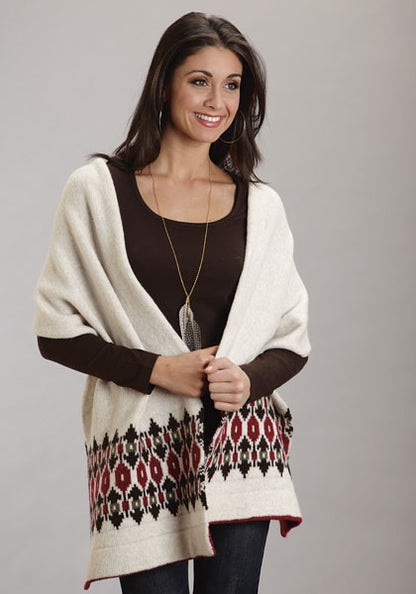 Stetson Ladies Fall III Intarsia Pattern Wool Scarf