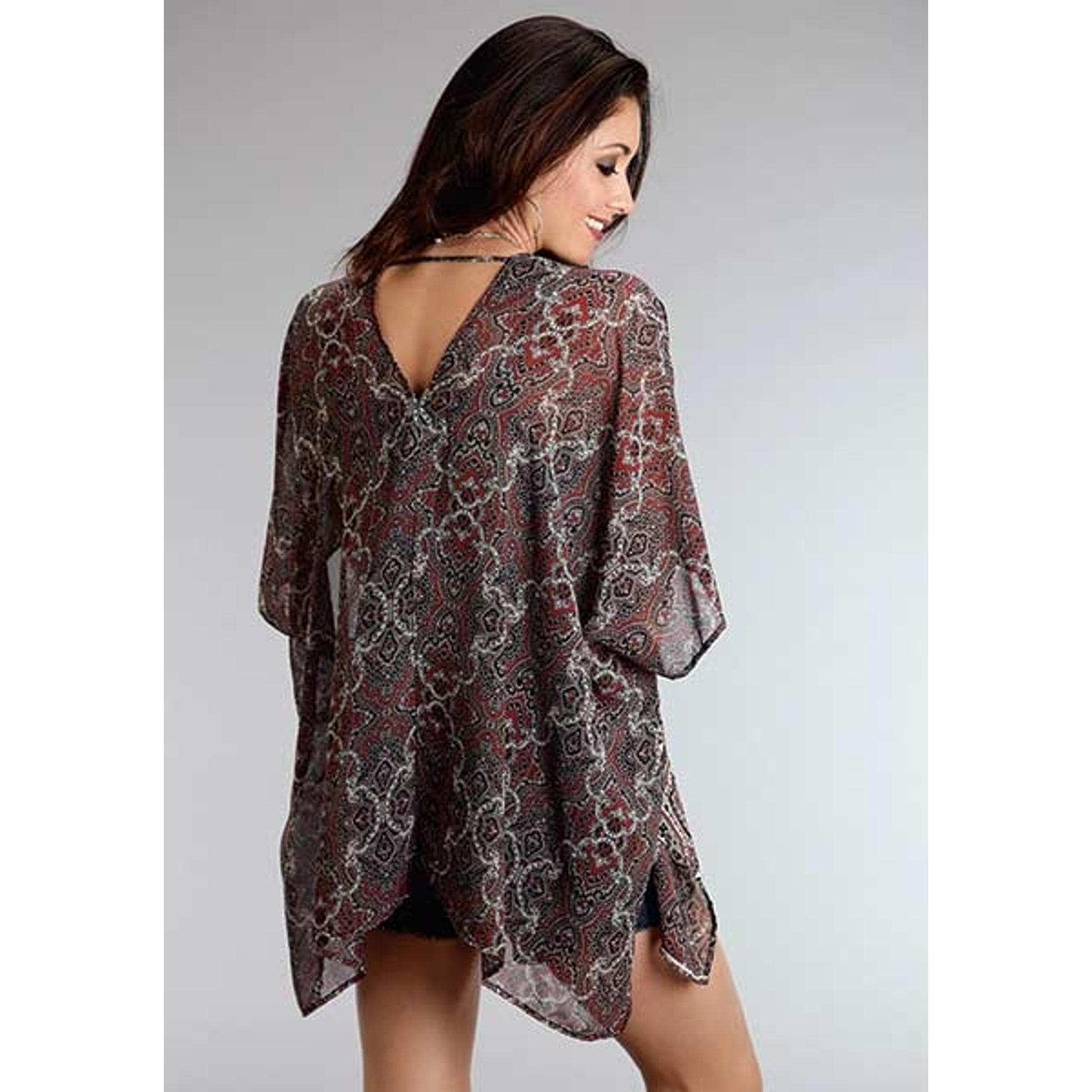 Stetson Ladies Winter I Gypsy Border Chiffon Cardigan