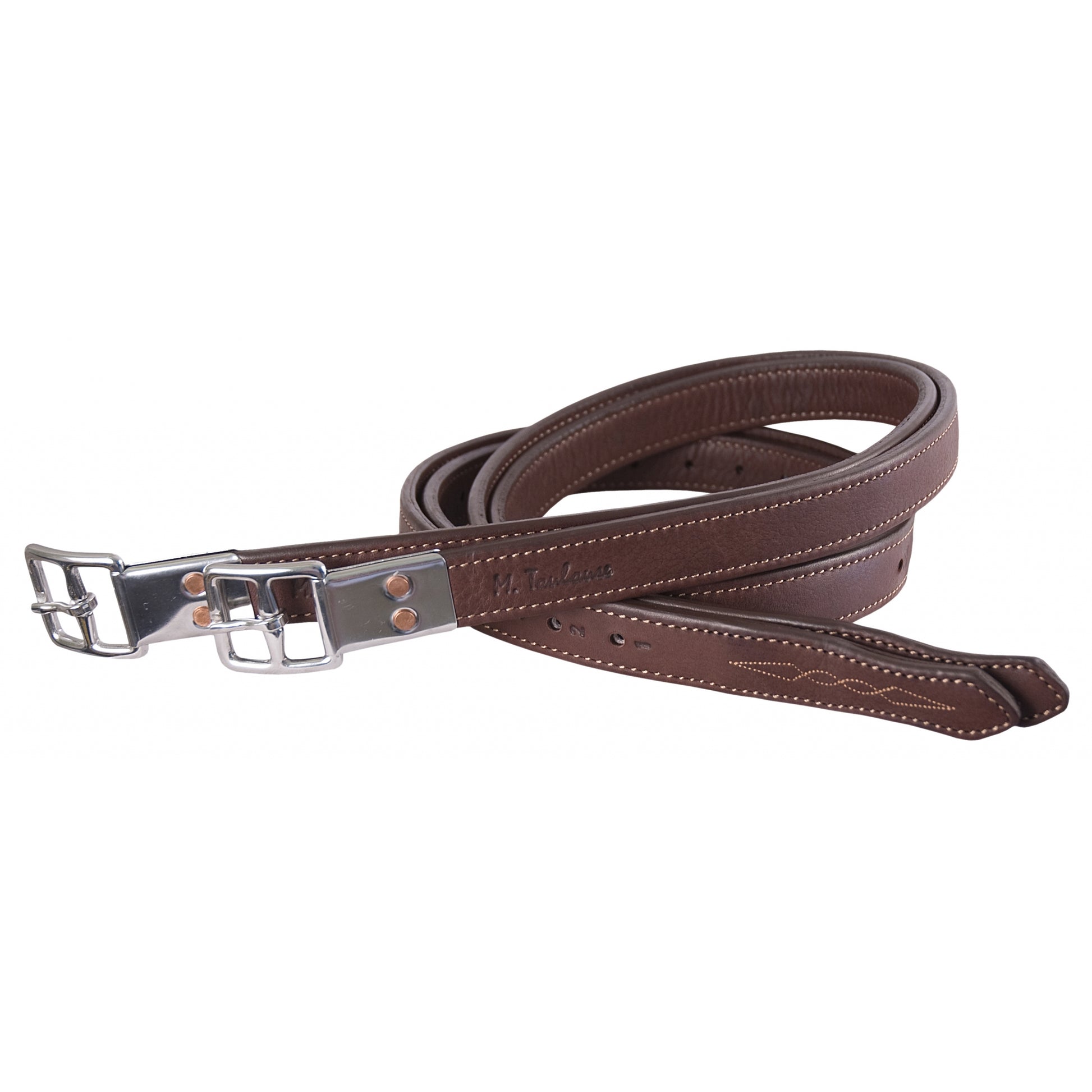 M. Toulouse Platinum Double Leather Stirrup Leathe