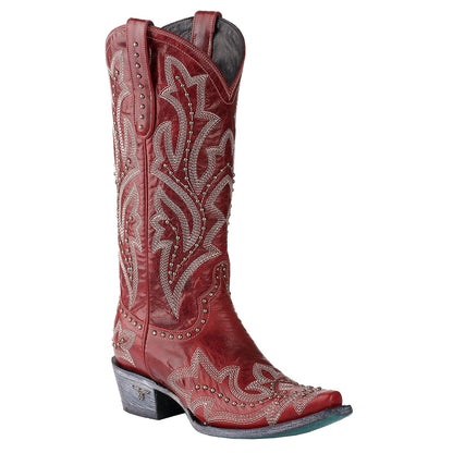 Lane Saratoga Stud Ladies Boots 7.5 Dark Cherry
