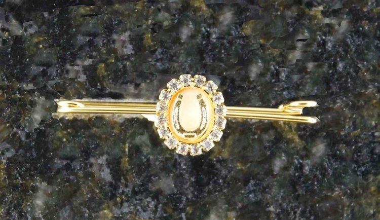 Finish Touch Mother Pearl Oval Pin Horseshoe 2in