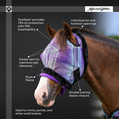 Kensington Pony Fly Mask with Fleece