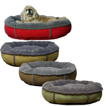 Faux Suede & Berber Comfy Cup Dog Bed