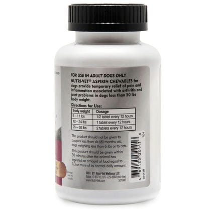 Nutri-Vet K9 Dog Aspirin for Small Dogs 100ct
