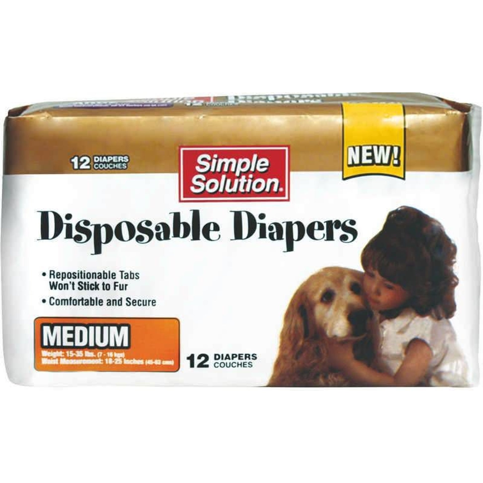 Simple Solution Disposable Dog Diaper 12pk