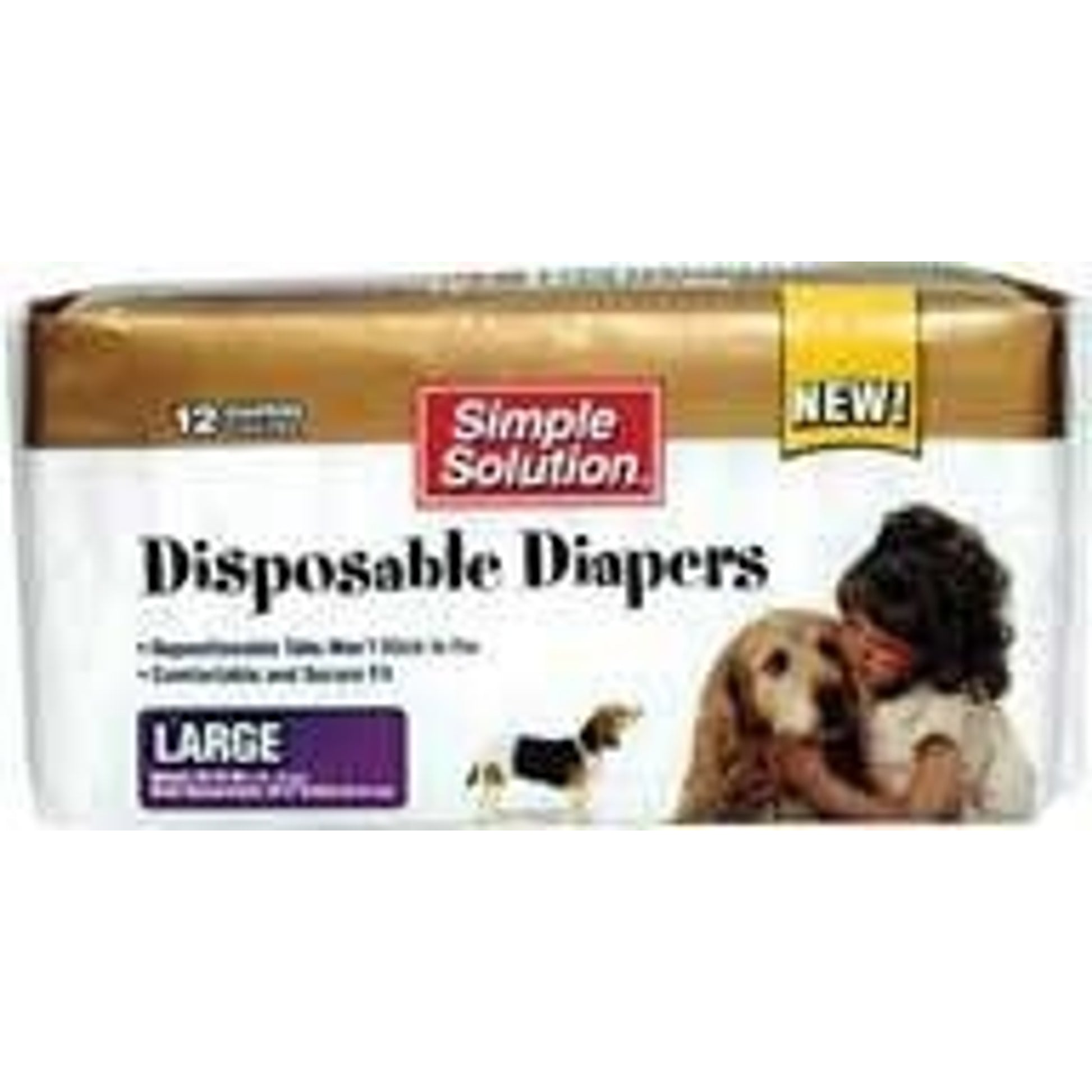 Simple Solution Disposable Dog Diaper 12pk