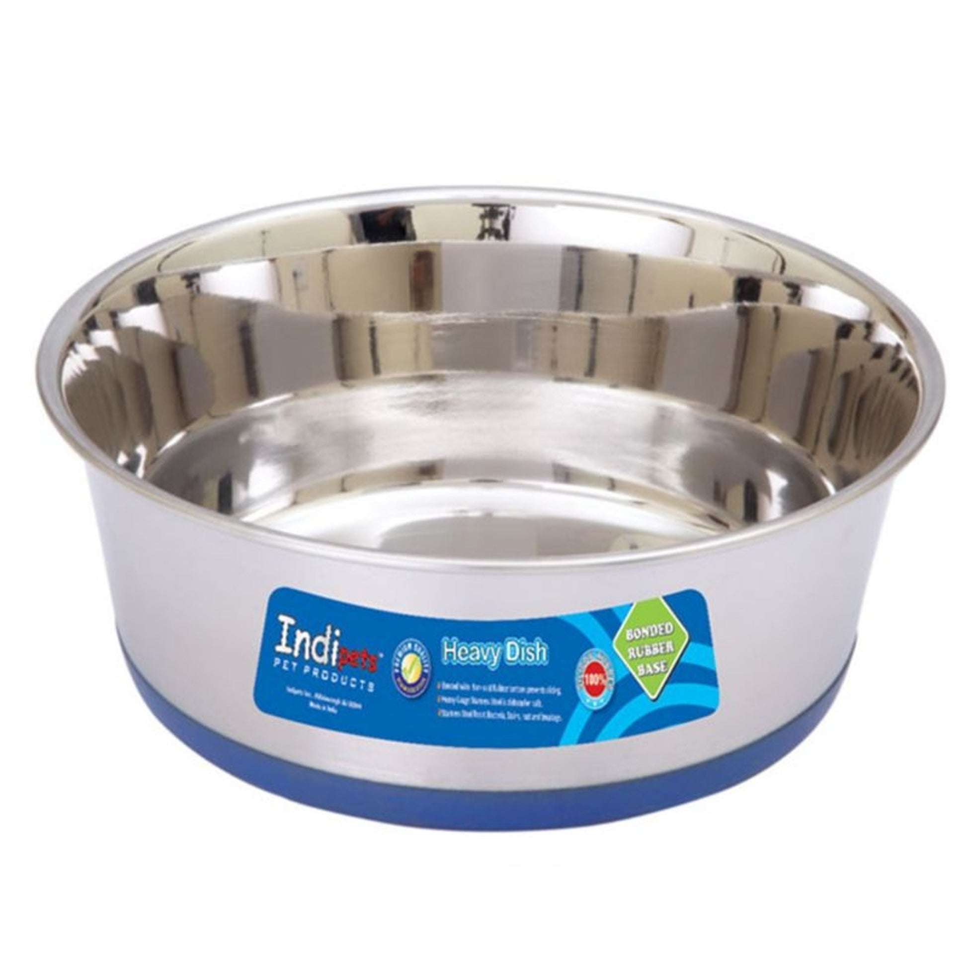 Indipets Heavy Non-Skid Stainless Steel Dog Bowl