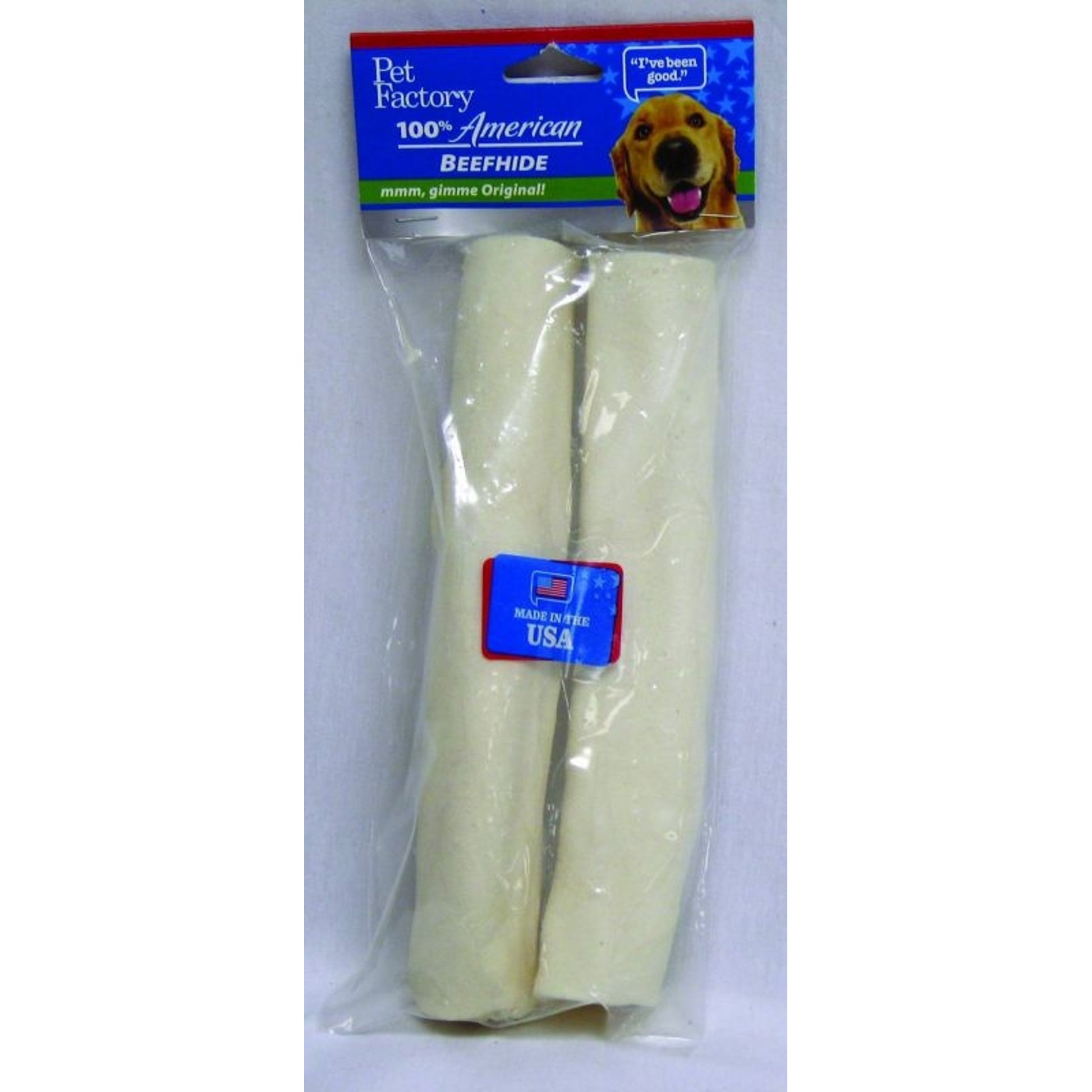 Pet Factory 8 Inch Retrieve Roll Dog Rawhide