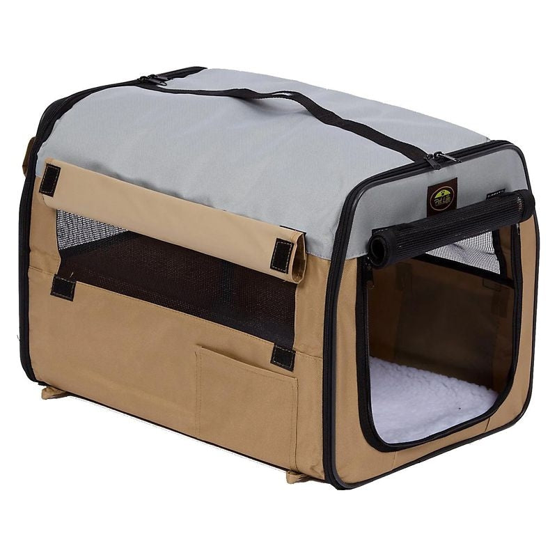 Pet Life Khaki Collapsible Easy House Carrier