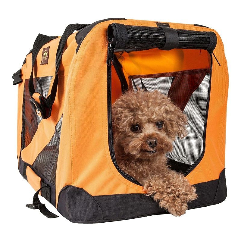 Pet Life Orange Vista View Collapsible Carrier