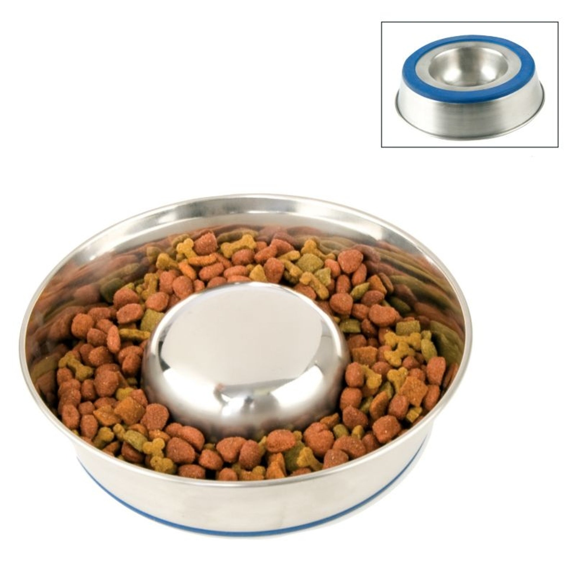 Durapet Slow Feed Stainless Steel Pet Bowl–