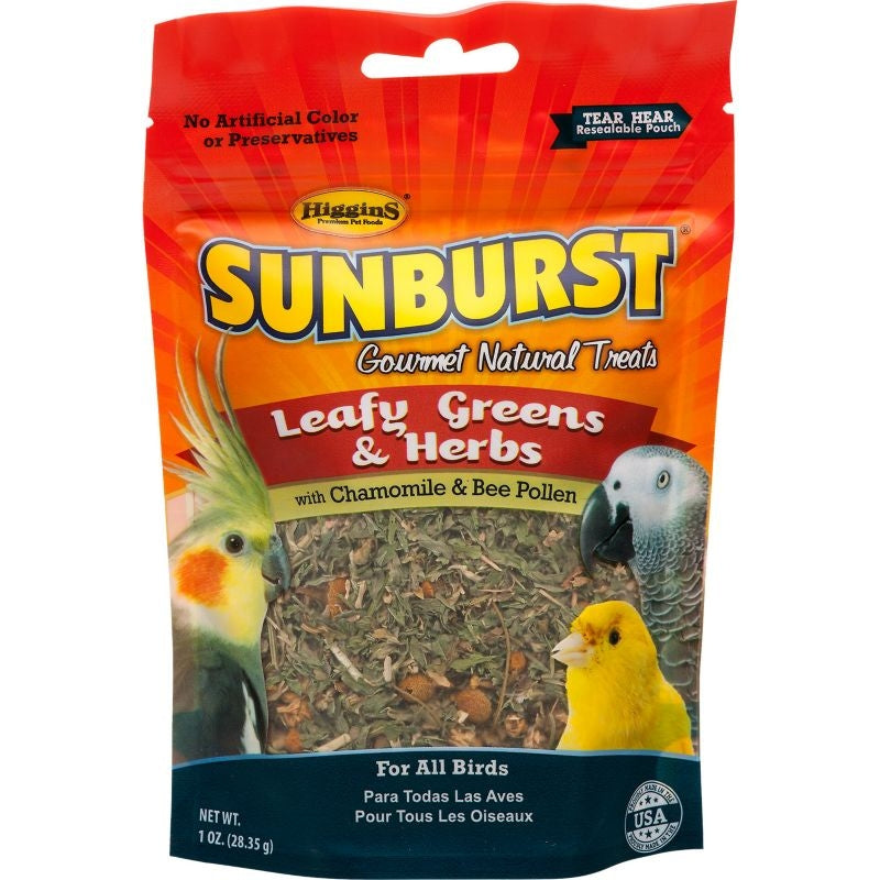 Higgins Sunburst Leafy Greens And Herbs Bird Treat
