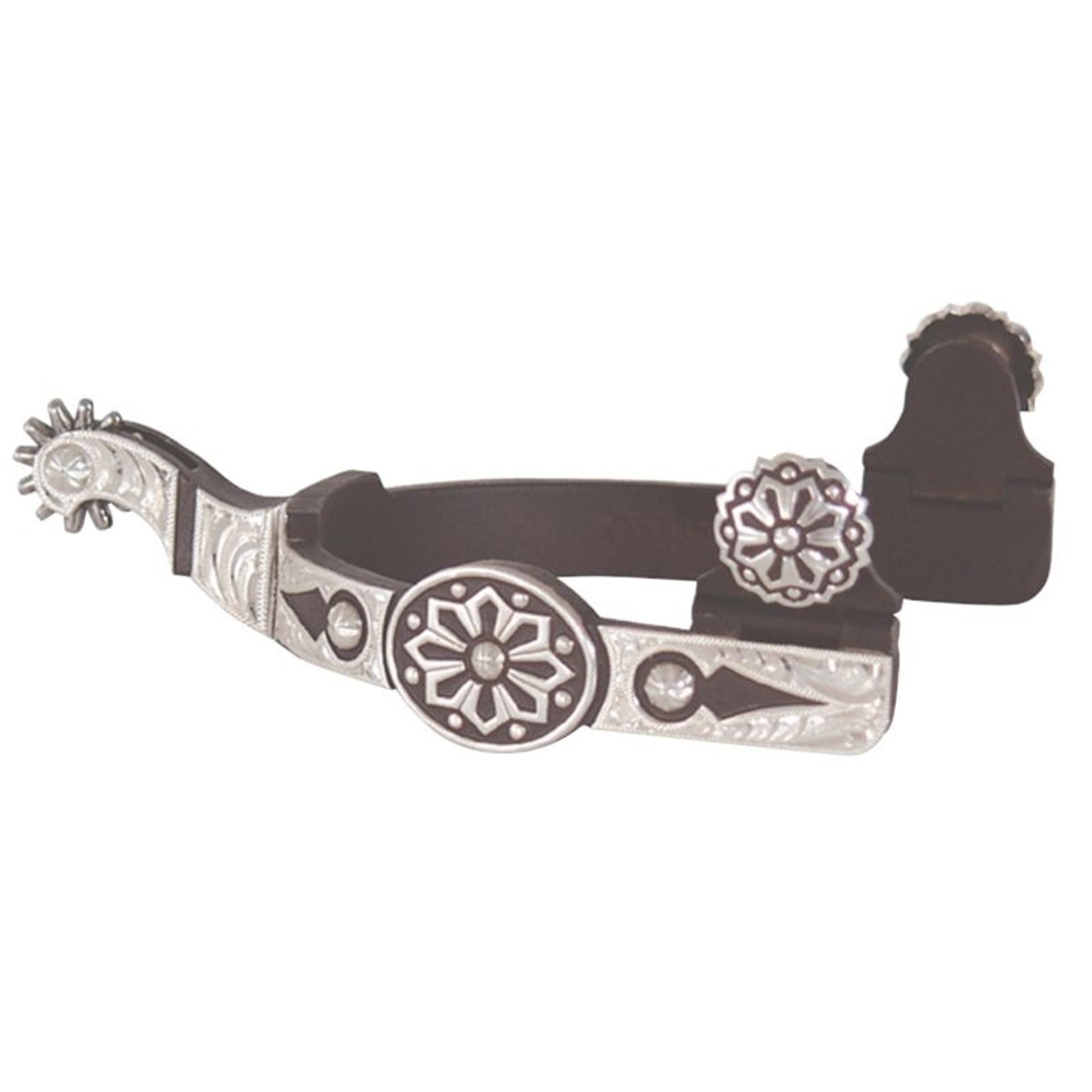 Classic Equine Silver Aztec 12pt Spurs