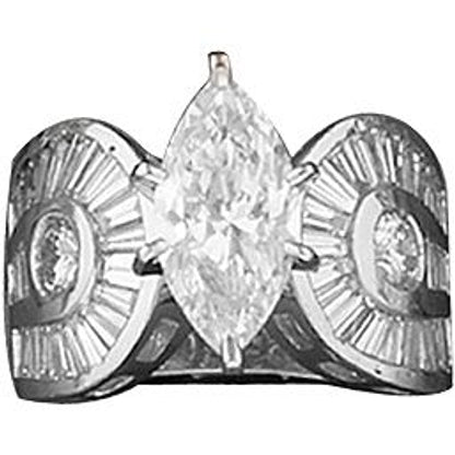 Kelly Herd Marquise Stone Horseshoe Ring