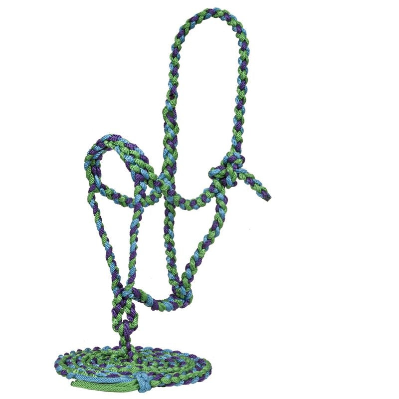 Mustang Flat Plaited Noseband Halter with Lead