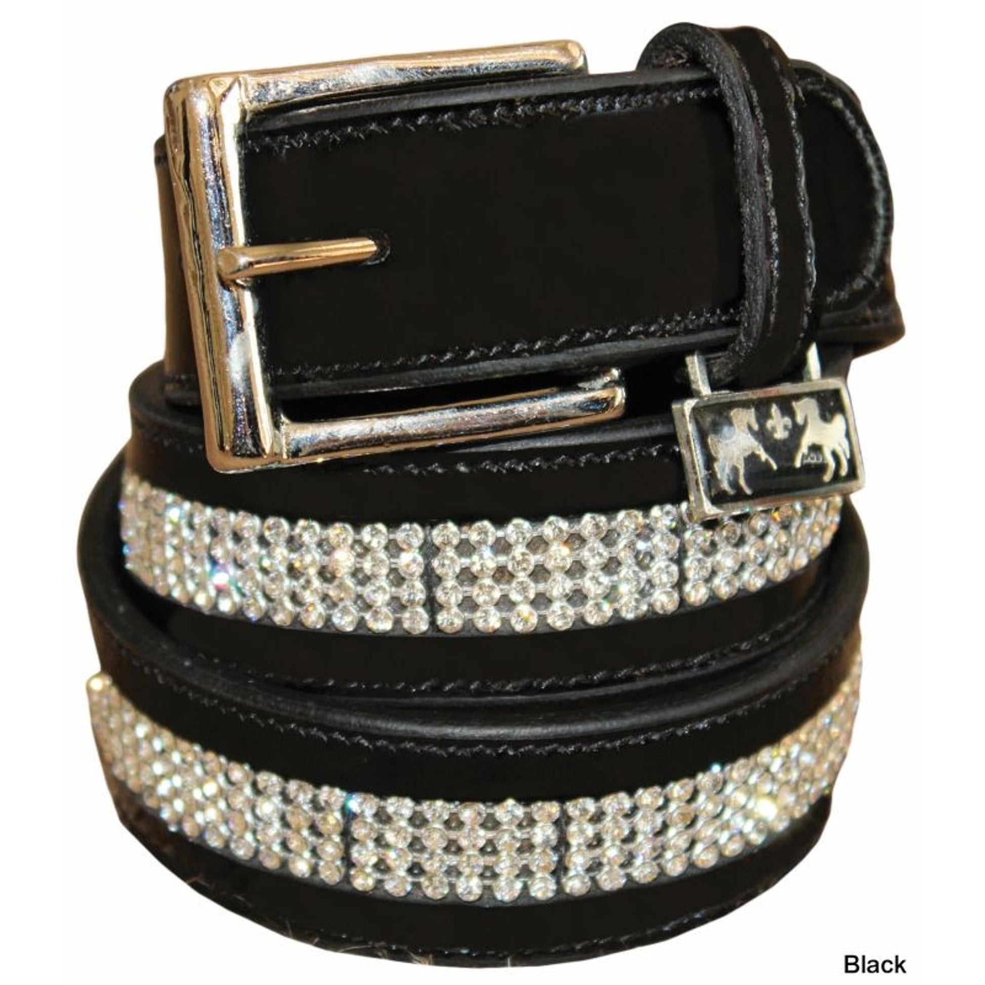 Equine Couture Ladies Bling Leather Belt Lg Havana