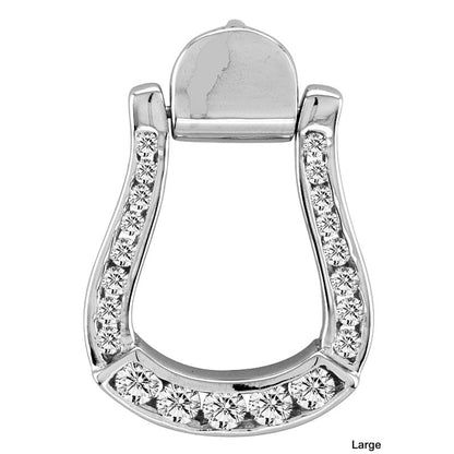Kelly Herd Sparkling Oxbow Stirrup Pendant