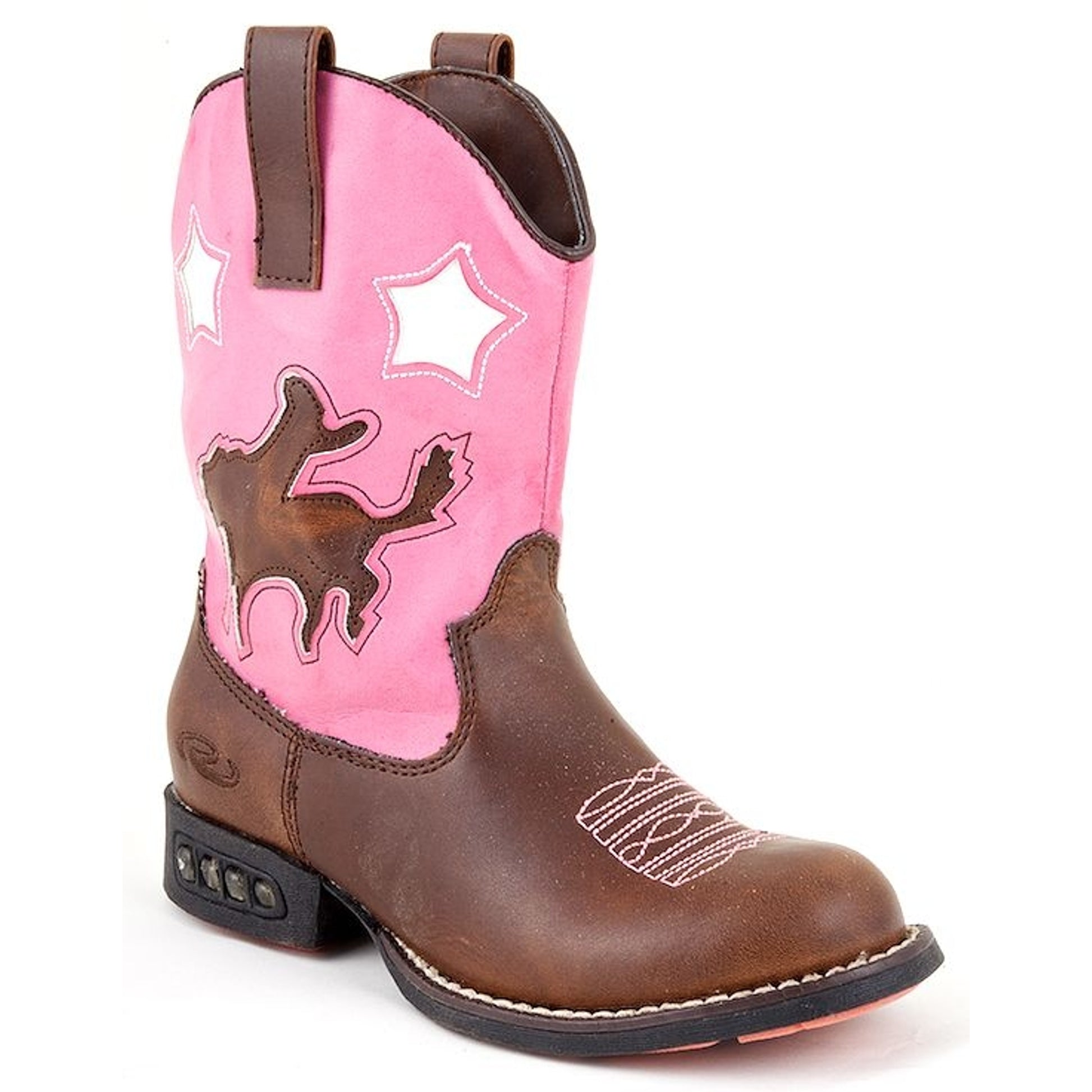 Roper Kids Western Lights Pink Cowboy Boot