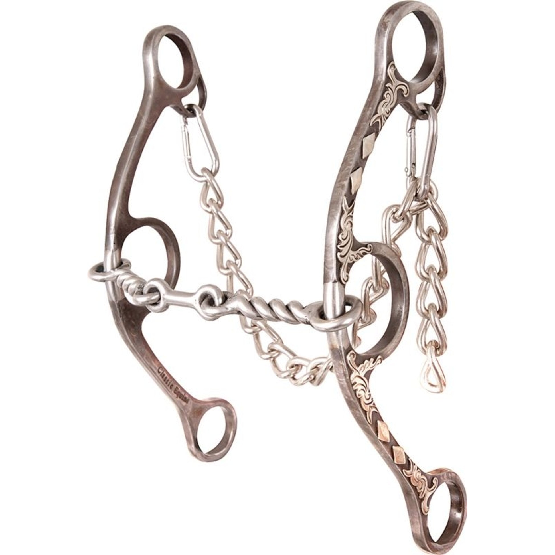 Sherry Cervi Diamond Twisted Dogbone Long Gag Bit