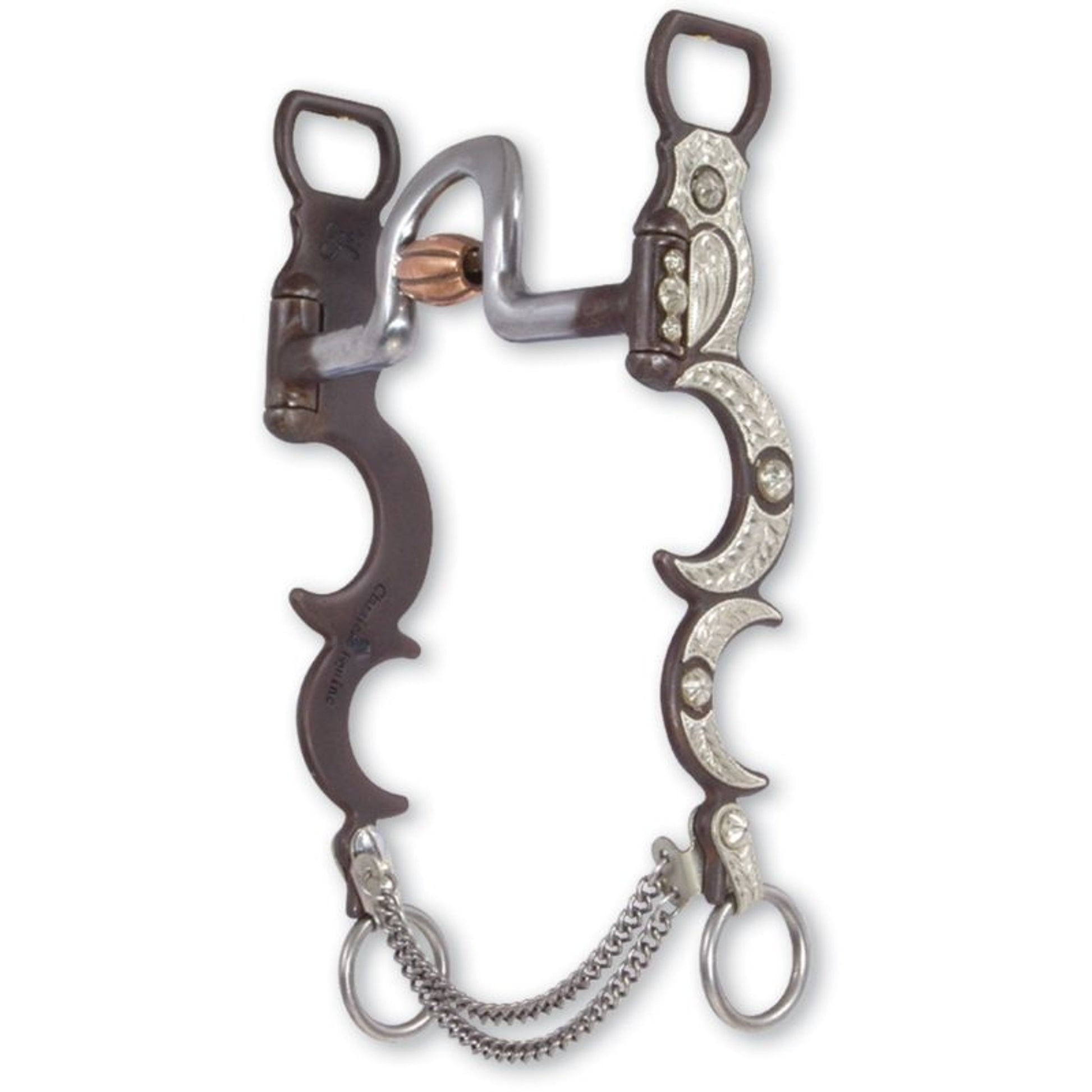 Classic Equine Spoon Roller Moon California Bit