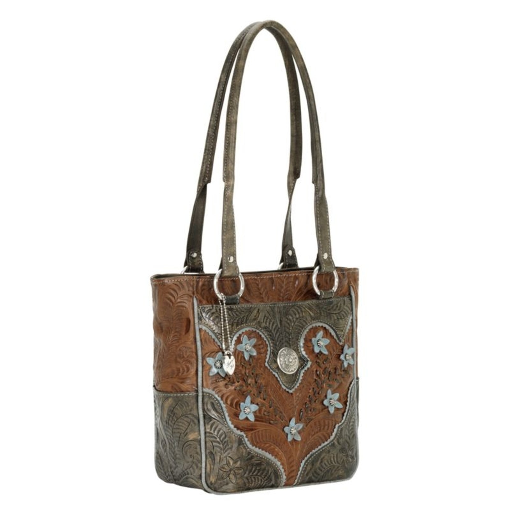 American West Desert Wildflower Zip Top Tote Handbag