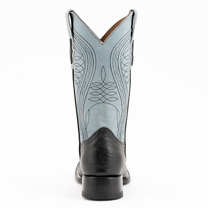 Ferrini Mens Smooth Ostrich Sq Toe Boots