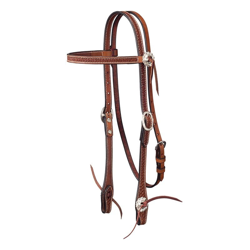 Silver Royal Basket Tool Browband Headstall