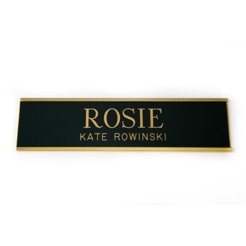 Personalized Stall Plate Metallic Look