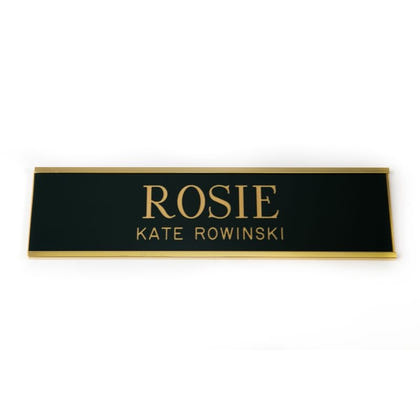Personalized Stall Plate Metallic Look