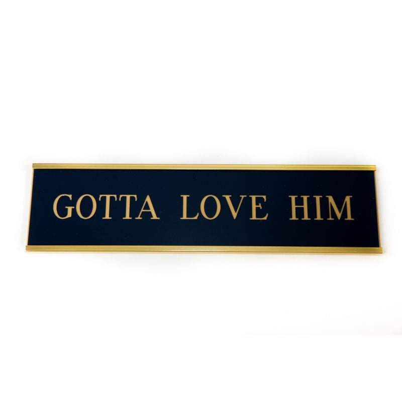 Personalized Stall Plate Metallic Look