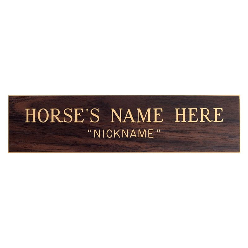 Personalized Stall Plate Metallic Look