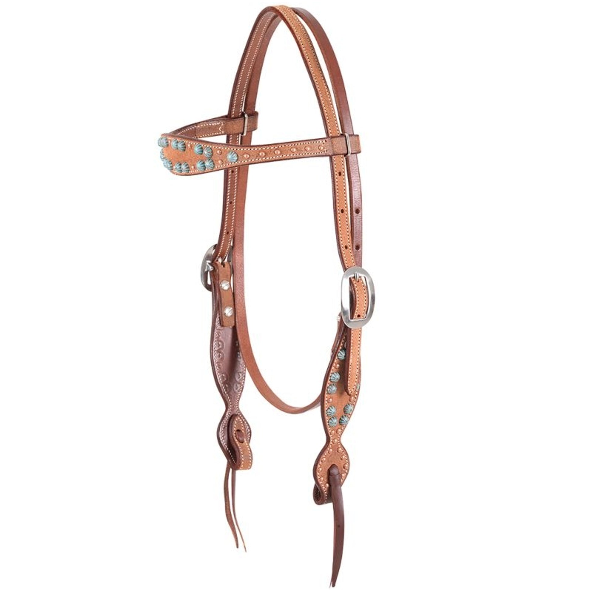 Martin Saddlery Turquoise Dots Browband Headstall