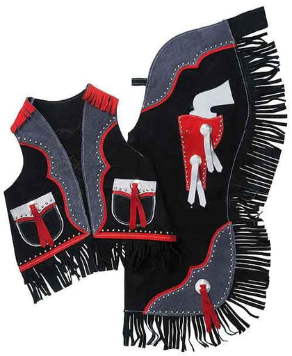 Tough1 Premium Youth Chap/Vest Set Gun
