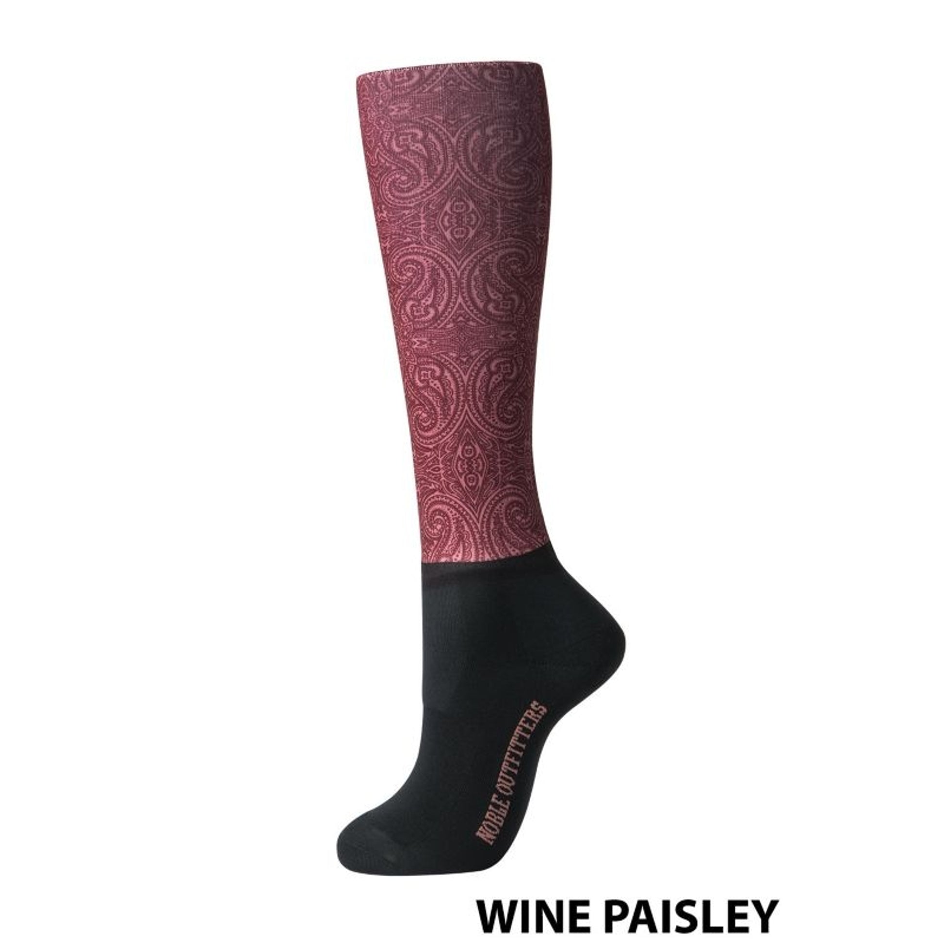 Noble Outfitters Over the Calf Peddie Wine Paisley