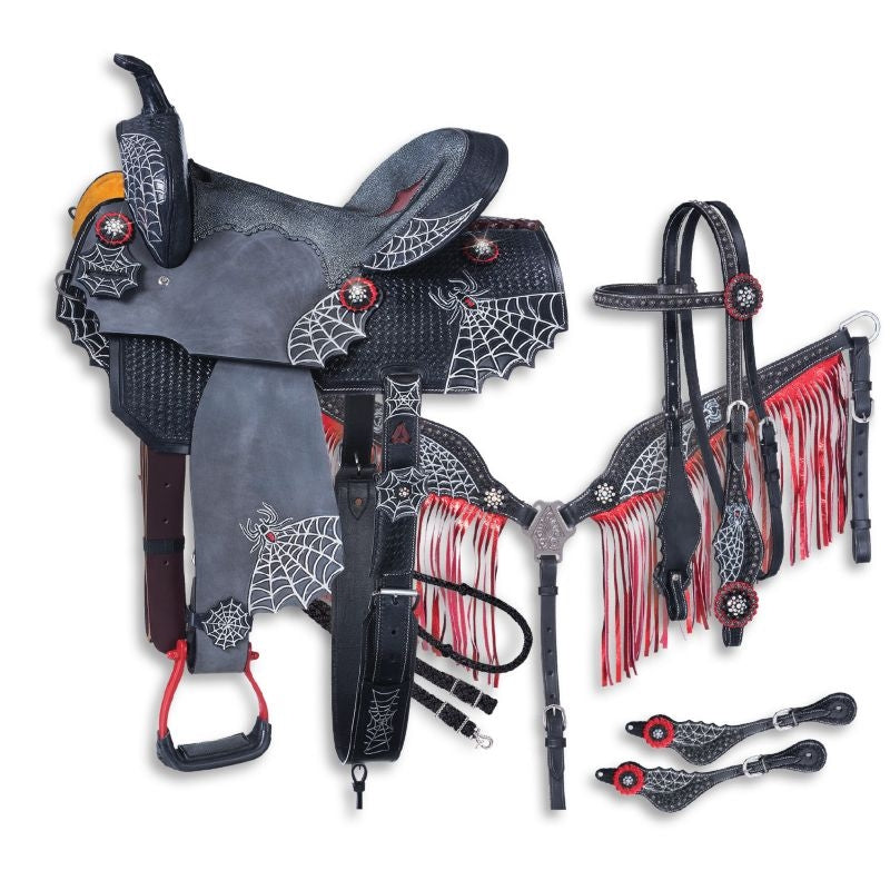 Silver Royal Black Widow 5-PC Barrel Sadl Pkg