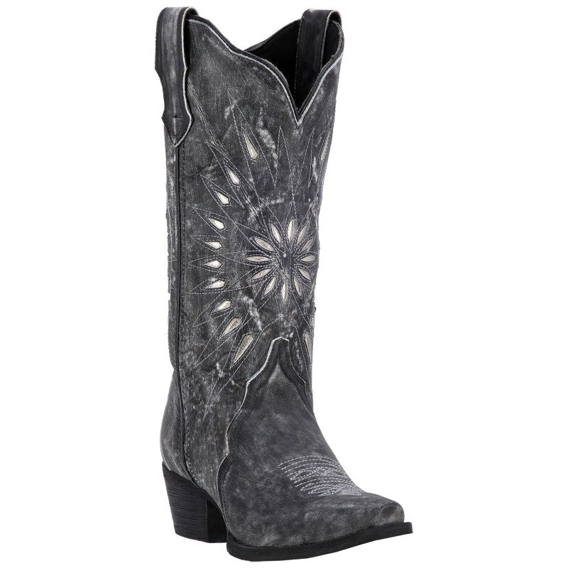 Laredo Ladies Starburst Snip Toe Black Boots